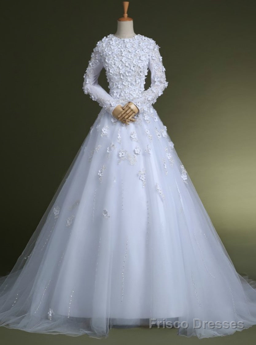 White Wedding gowns floor length bridal gown wedding bride dresses Main image