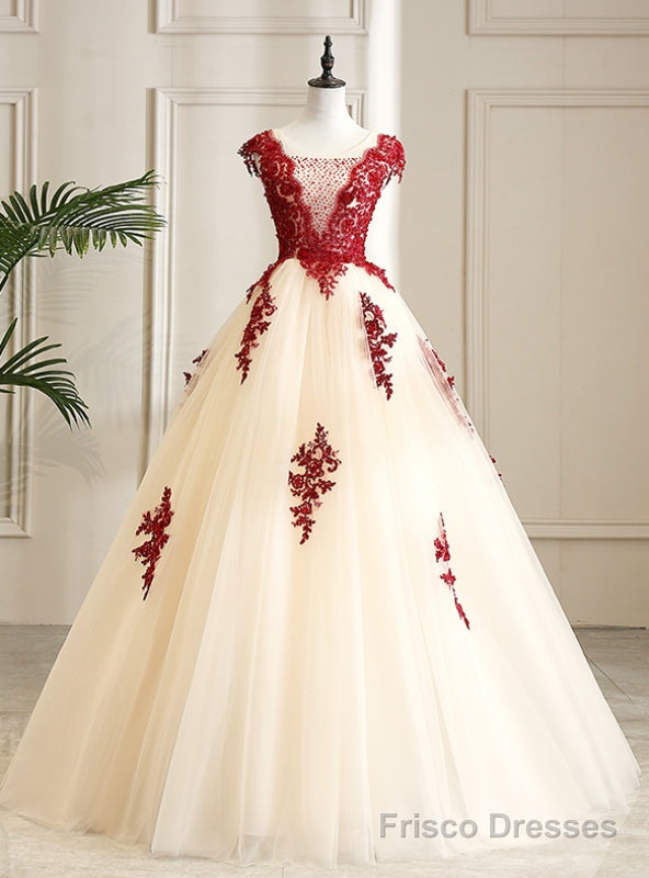 Will Be Available For Purchase Chamapgne Ball Gown Tulle Appliques Beading Crystal Quinceanera Dress Main image