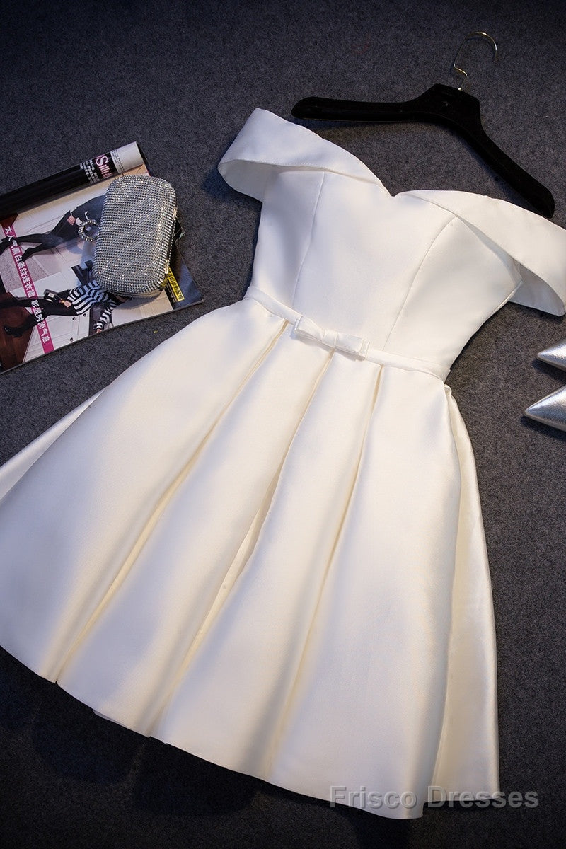 Wine Red Satin Handmade Knee Length Party Dress, Short Prom Dress Secondary image