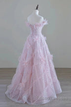 Women High Feeling Pink Fairy Formal Prom Dress Long Party Dress