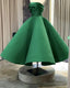 WomenS Strapless Satin Midi Prom Party Dresses