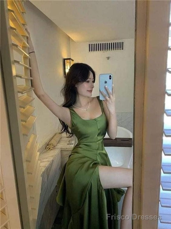 WomenS Suspender Dress Satin Long  Prom Dresses Formal Dress Main image
