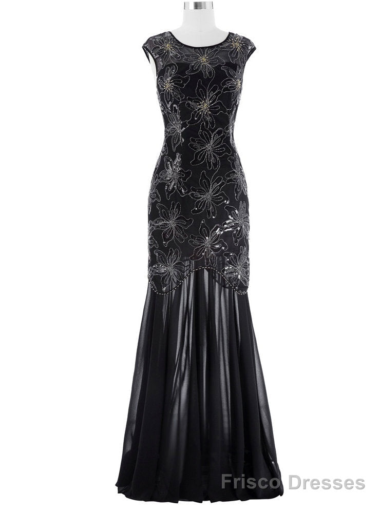 Wonderful Sequins Mother of the Bride Dresses Long Gown Black Formal Dresses