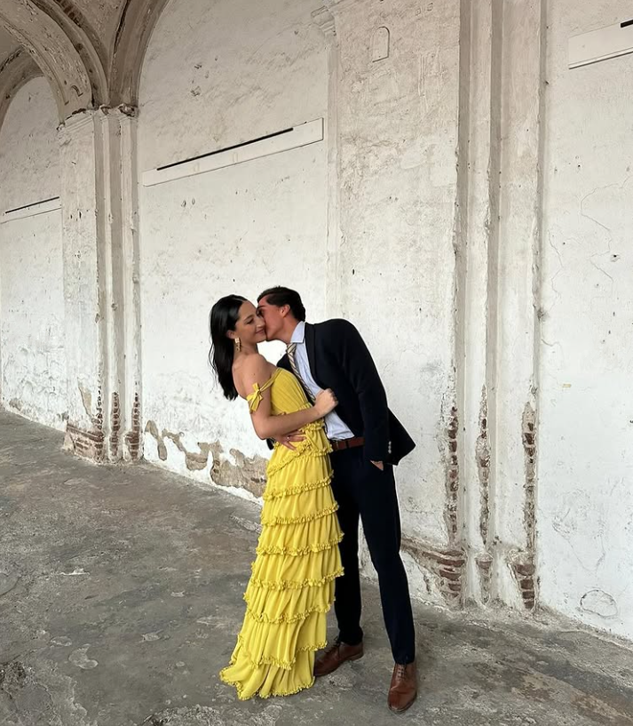 Yellow A-Line Tiered Tulle Off-The-Shoulder Long Prom Party Dress
