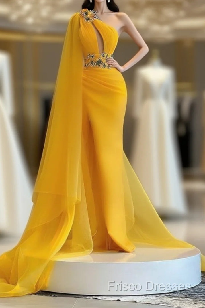 Yellow Long Formal Prom Dress Main image