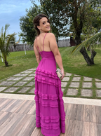 New Purple V-Neck Prom Dress, Graduation Party Dresses