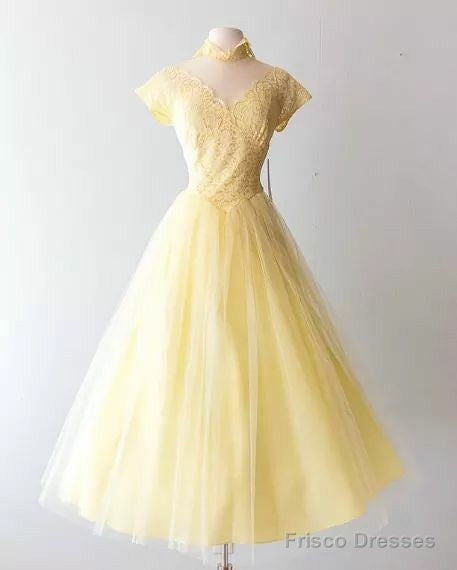 Yellow Short Party Dress Homecoming Dress Main image