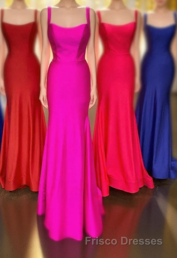 Simply Mermaid Red Long Formal Prom Dress
