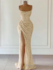 Pink Sheath Sequin Formal Prom Dress Elegant Dress Formal Prom Floor Length Sleeveless Strapless Masquerade Dress