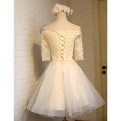Adorable Knee Length Tulle with Lace Applique Party Dress, Homecoming Dress