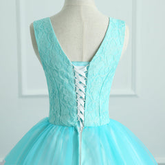 Adorable Light Blue Tulle with Flowers Floor Length Ball Gown Formal Dress, Blue Sweet 16 Dresses