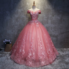 Charming Ball Gown Off-The-Shoulder Tulle Sweet 16 Dress, Quinceanera Dress