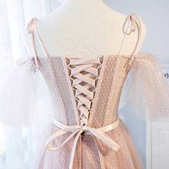 Off the Shoulder Short Pink Prom Dress, Short Pink Formal Graduation Bridesmaid Dresses